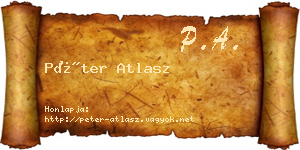 Péter Atlasz névjegykártya